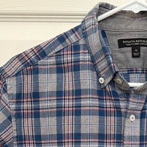 Banana Republic - Luxe Plaid Flannel Button Down Shirt - Slim Fit
